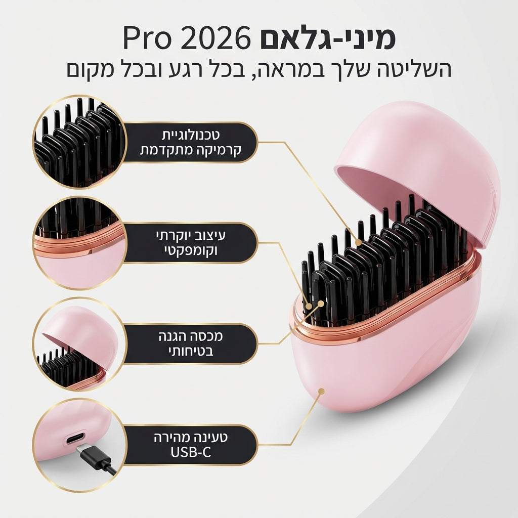 Travel Hair Straightener – המסרק שמחזיר לחיים את הקרקפת שלך ומעיר את השיער מבפנים