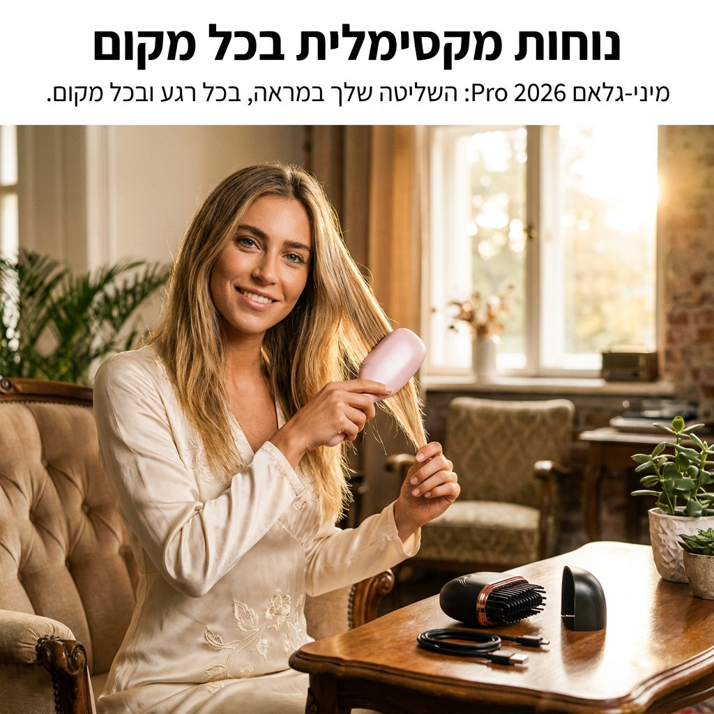 Travel Hair Straightener – המסרק שמחזיר לחיים את הקרקפת שלך ומעיר את השיער מבפנים